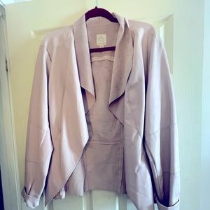 Pink vegan leather jacket 2X